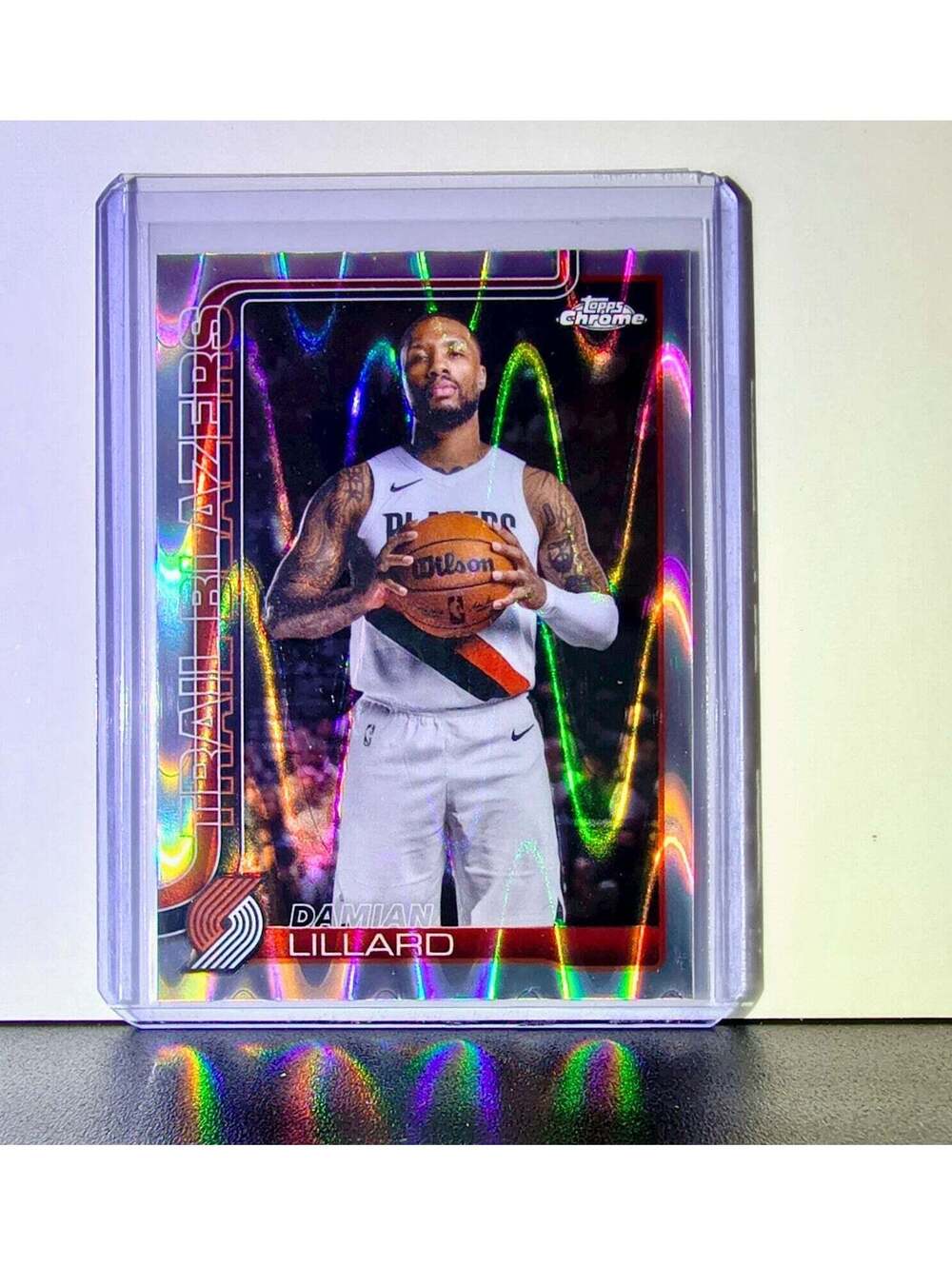 Damian Lillard 2025-26 NBA Topps Chrome Update RayWave Refractor #46 Card